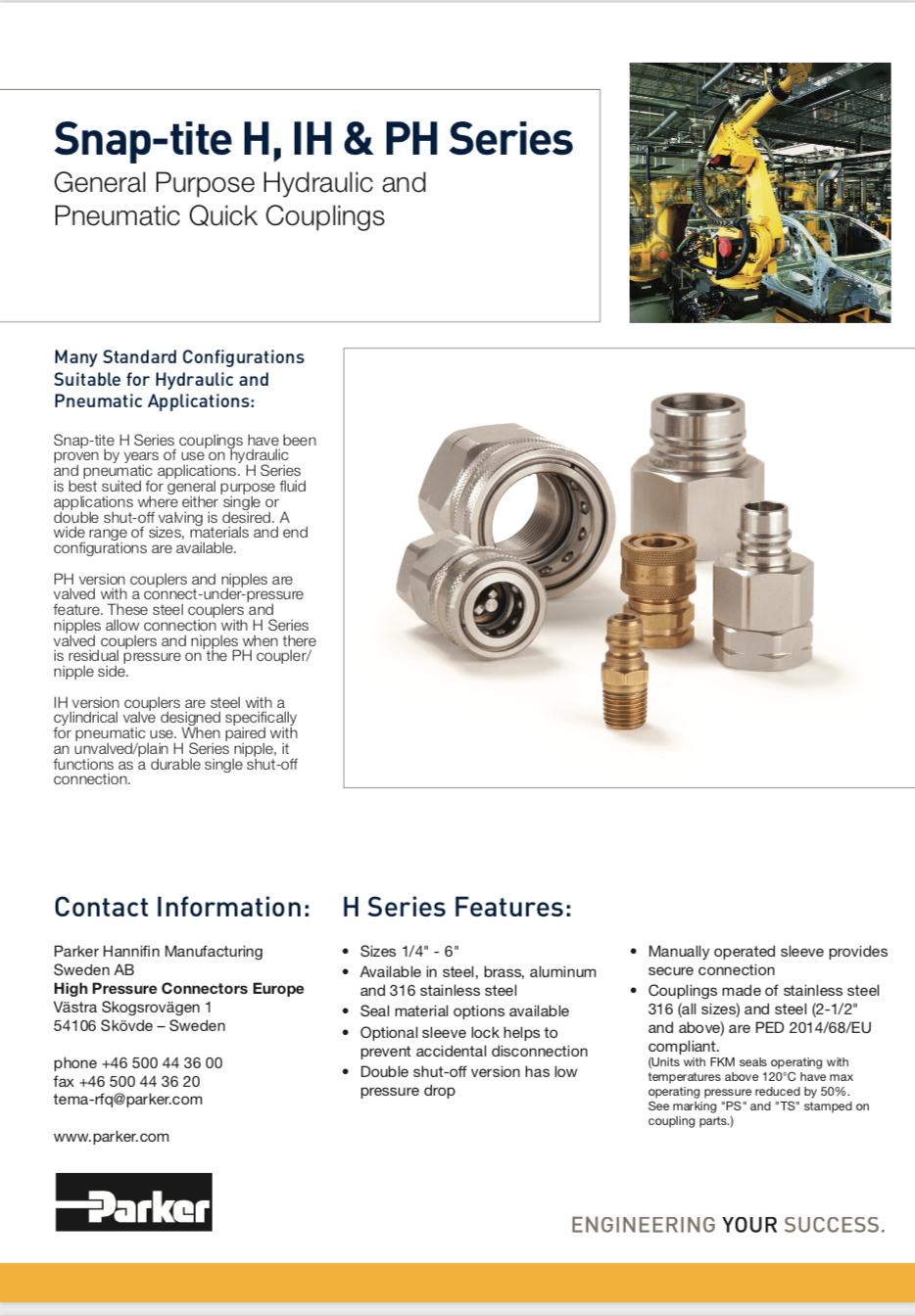 Parker Vacuseal Ultra High Purity Fittings 